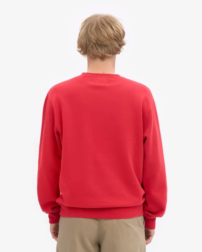 Suéter Classic Organic de cuello redondo - Rojo escarlata