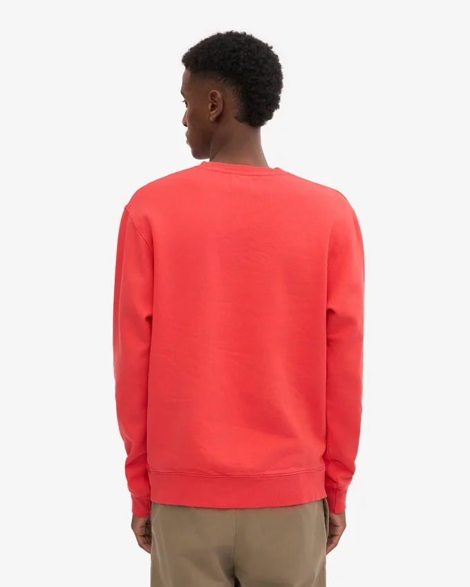 Suéter Classic Organic de cuello redondo - Rojo mandarina
