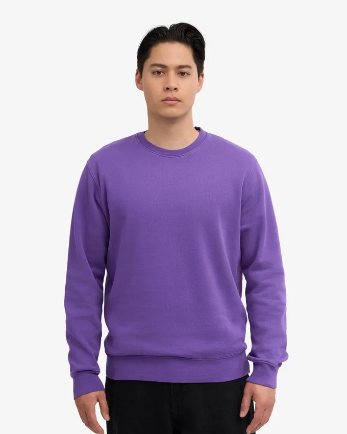 Suéter Classic Organic de cuello redondo - Violeta ultra