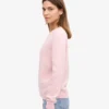 Suéter clásico de cuello redondo de lana merino para mujer - Azul marino