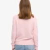 Suéter clásico de cuello redondo de lana merino para mujer - Azul marino