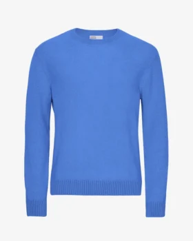 Suéter clásico de lana merino - Azul Pacífico
