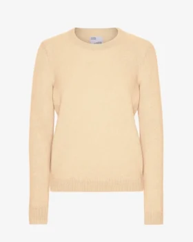 Suéter clásico de lana merino para mujer - Amarillo suave
