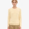 Suéter clásico de lana merino para mujer - Amarillo suave
