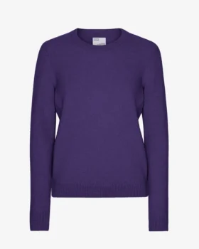 Suéter clásico de lana merino para mujer - Violeta ultra