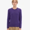 Suéter clásico de lana merino para mujer - Violeta ultra