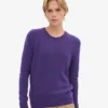 Suéter clásico de lana merino para mujer - Violeta ultra