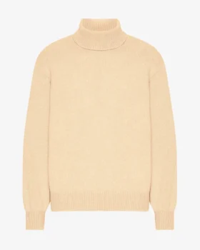 Suéter de cuello alto de lana merino - Amarillo suave