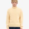 Suéter de cuello alto de lana merino - Amarillo suave