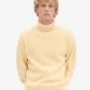 Suéter de cuello alto de lana merino - Amarillo suave