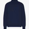 Suéter de cuello alto de lana merino - Azul marino