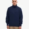 Suéter de cuello alto de lana merino - Azul marino