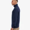 Suéter de cuello alto de lana merino - Azul marino