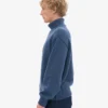 Suéter de cuello alto de lana merino - Azul petróleo