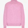 Suéter de cuello alto de lana merino - Flor de cerezo