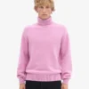 Suéter de cuello alto de lana merino - Flor de cerezo