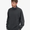 Suéter de cuello alto de lana merino - Gris lava