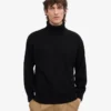Suéter de cuello alto de lana merino - Negro intenso