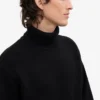 Suéter de cuello alto de lana merino - Negro intenso