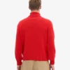 Suéter de cuello alto de lana merino - Rojo mandarina