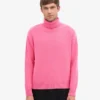 Suéter de cuello alto de lana merino - Rosa chicle