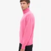 Suéter de cuello alto de lana merino - Rosa chicle