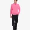 Suéter de cuello alto de lana merino - Rosa chicle