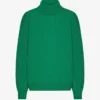 Suéter de cuello alto de lana merino - Verde Kelly
