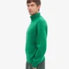 Suéter de cuello alto de lana merino - Verde Kelly