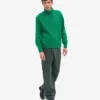 Suéter de cuello alto de lana merino - Verde Kelly