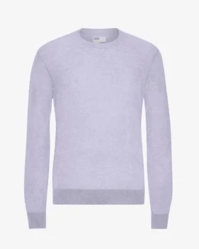 Suéter de cuello redondo de lana merino ligera - Lavanda suave
