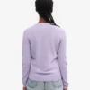 Suéter de cuello redondo de lana merino ligera para mujer - Lavanda suave