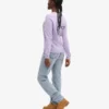 Suéter de cuello redondo de lana merino ligera para mujer - Lavanda suave