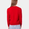 Suéter de cuello redondo de lana merino ligera para mujer - Verde océano