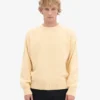 Suéter de cuello redondo oversize de lana merino - Amarillo suave