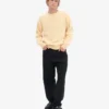 Suéter de cuello redondo oversize de lana merino - Amarillo suave