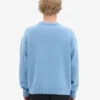 Suéter de cuello redondo oversize de lana merino - Azul mar