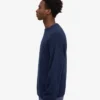 Suéter de cuello redondo oversize de lana merino - Azul marino