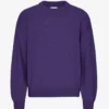 Suéter de cuello redondo oversize de lana merino - Ultra violeta