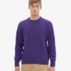 Suéter de cuello redondo oversize de lana merino - Ultra violeta