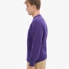 Suéter de cuello redondo oversize de lana merino - Ultra violeta
