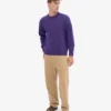 Suéter de cuello redondo oversize de lana merino - Ultra violeta