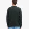 Suéter de cuello redondo oversize de lana merino - Verde cazador