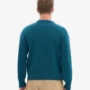 Suéter de cuello redondo oversize de lana merino - Verde océano