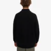Suéter de merino con jersé de media cremallera - Negro intenso