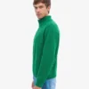 Suéter de merino con jersé de media cremallera - Verde Kelly