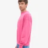 Suéter orgánico de cuello redondo extragrande - Rosa chicle