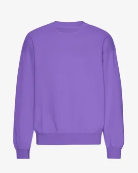 Suéter orgánico de cuello redondo extragrande - Ultravioleta