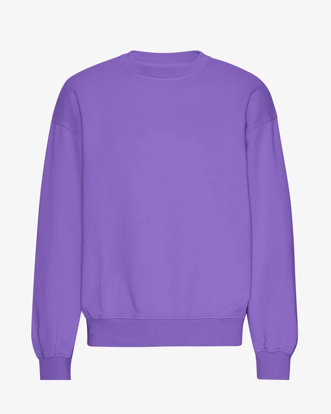 Suéter orgánico de cuello redondo extragrande - Ultravioleta