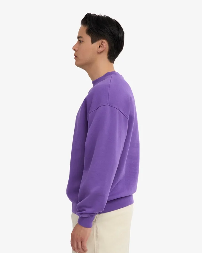 Suéter orgánico de cuello redondo extragrande - Ultravioleta